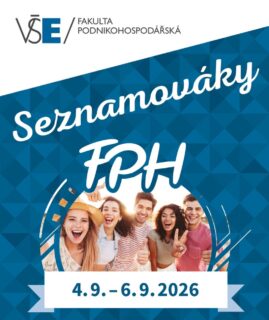 🎓 Nastupujete letos do prvního ročníku na Fakultě podnikohospodářské VŠE @fphvse? 👀💙

Pak byste rozhodně neměli chybět na Seznamováku studijních programů určeném právě pro nové studenty a studentky FPH VŠE!

Čekají vás tři dny plné zábavy, nových kamarádů a užitečných tipů od starších spolužáků. To je perfektní start do vysokoškolského života! 🎒

Seznamováky jsou určeny pro studenty těchto programů:
🔹 Podniková ekonomika a management
🔹 Arts management

📍 Kdy a kde?
4. – 6. září 2026 v areálu Tesla na Seči.

👉 Více informací a registraci najdete na: seznamovaky.vse.cz/fph

Těšíme se na společný start do nového akademického roku! 🙌

#seznamovakyvse